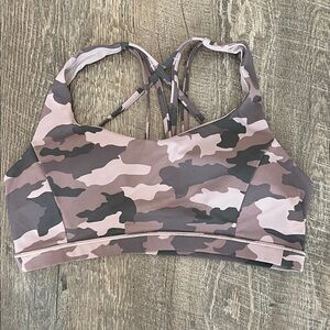 Purple Camo Lululemon Free to be Serene Sports Bra